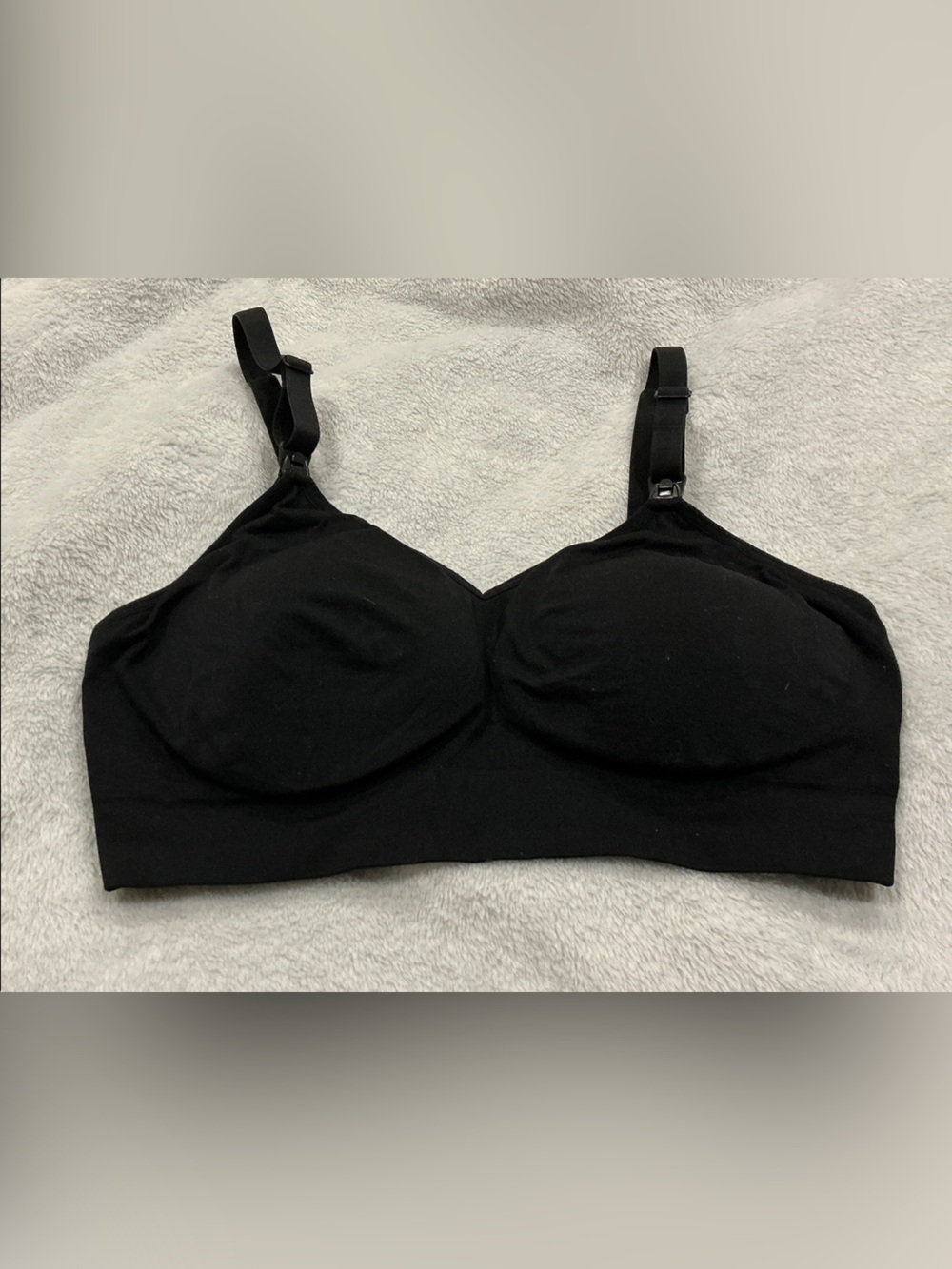 Auden Black Seamless Nursing Bra with Adjustable Straps